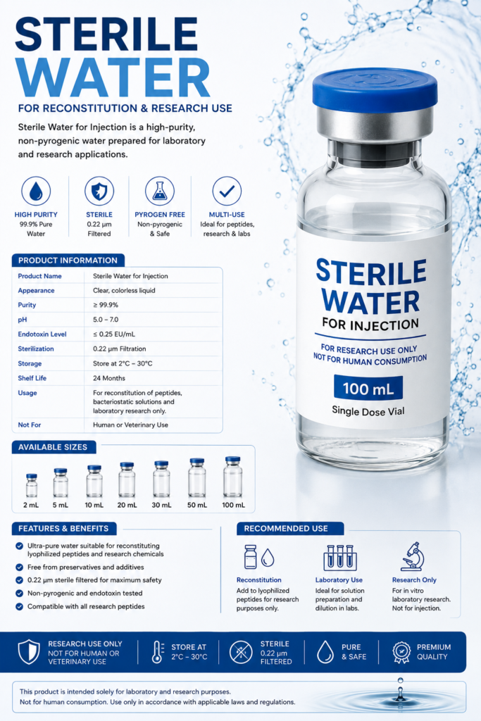 sterile water for peptides